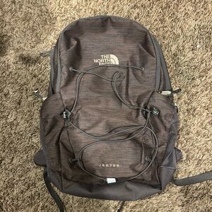 The North Face Gray and Pink Backpack with Comfortable Straps